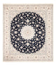 Tapete Persa - Nain - 261 x 223 cm - azul escuro