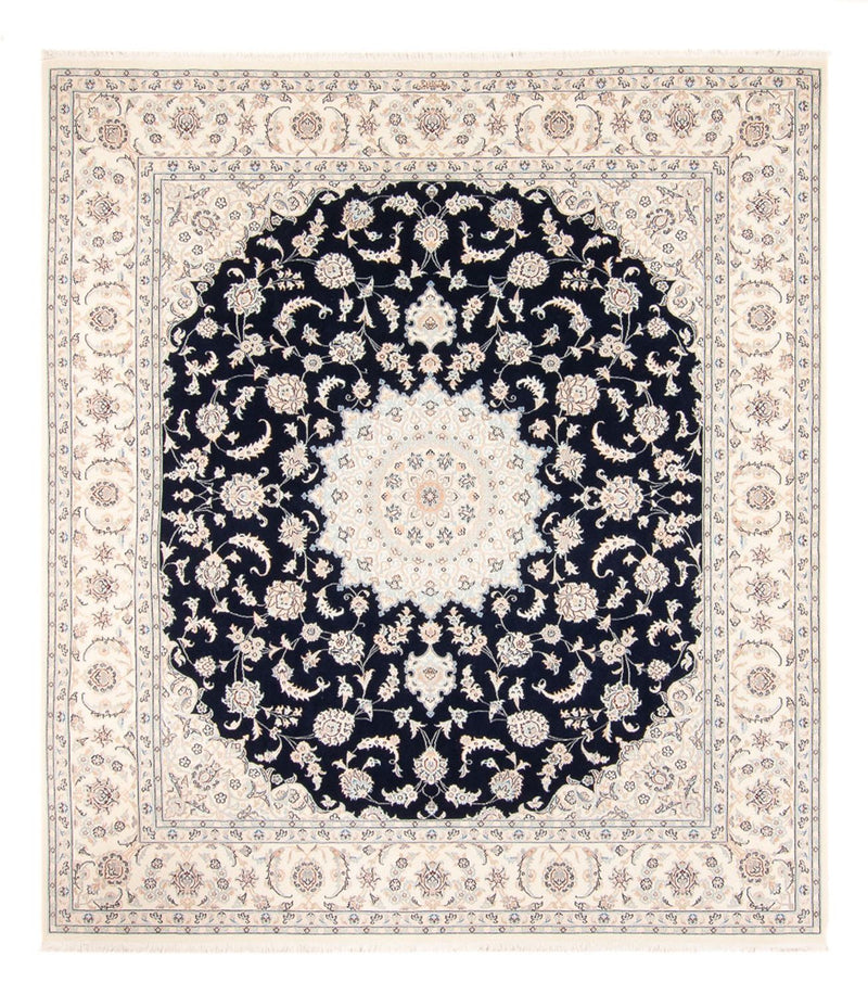 Tapete Persa - Nain - 261 x 223 cm - azul escuro