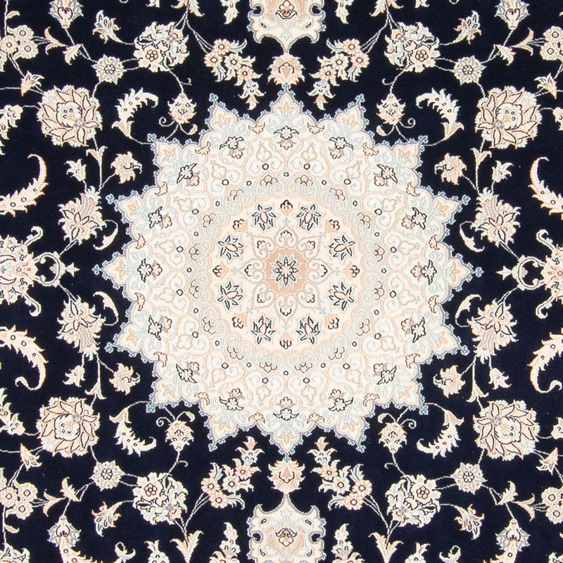 Tapete Persa - Nain - 261 x 223 cm - azul escuro