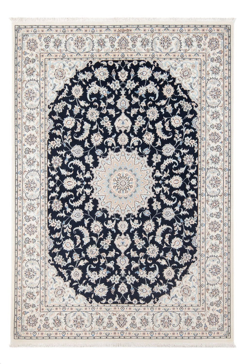 Tapete Persa - Nain - Premium - 203 x 147 cm - azul escuro