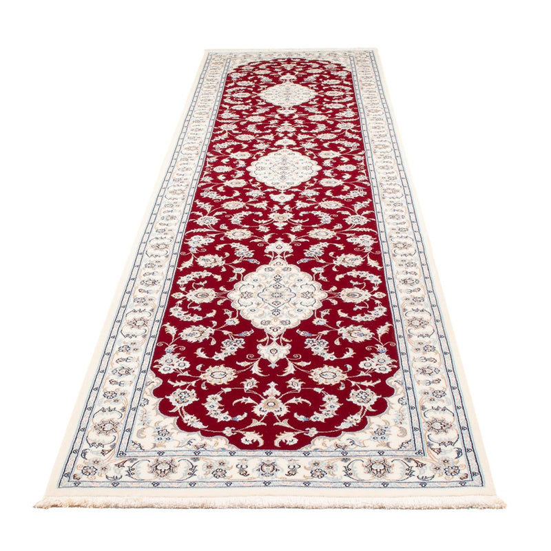 Corredor Tapete Persa - Nain - Premium - 355 x 87 cm - vermelho