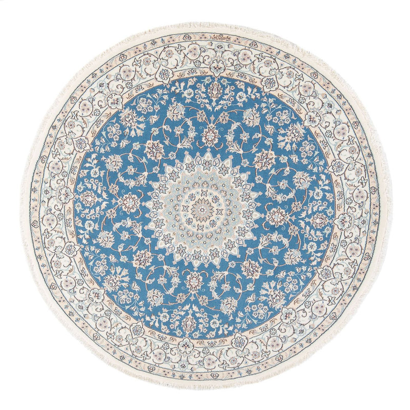 Tapete Persa - Nain - Premium ronda  - 157 x 150 cm - azul