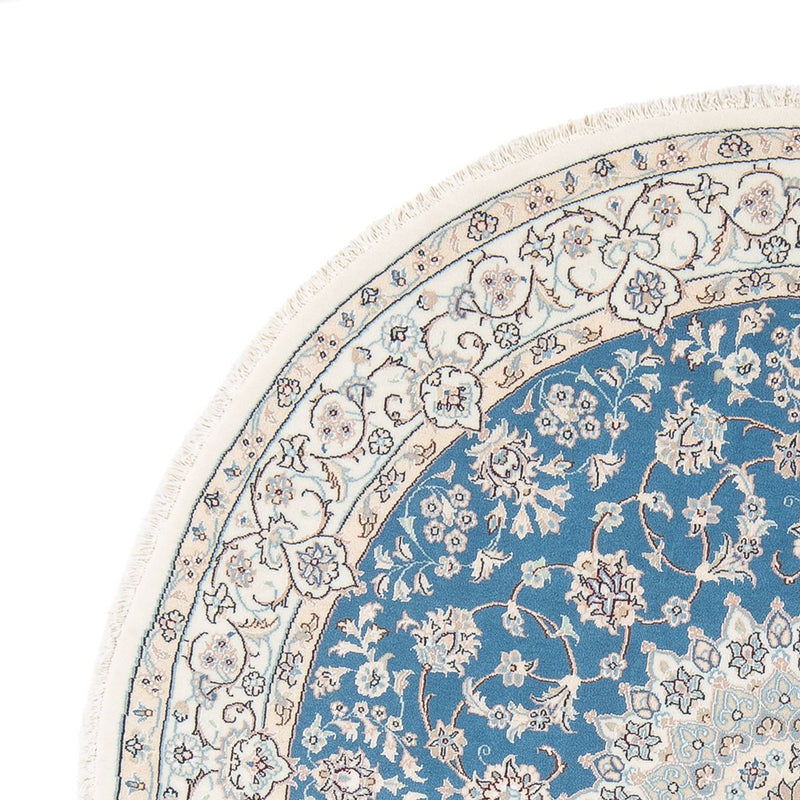 Tapete Persa - Nain - Premium ronda  - 157 x 150 cm - azul