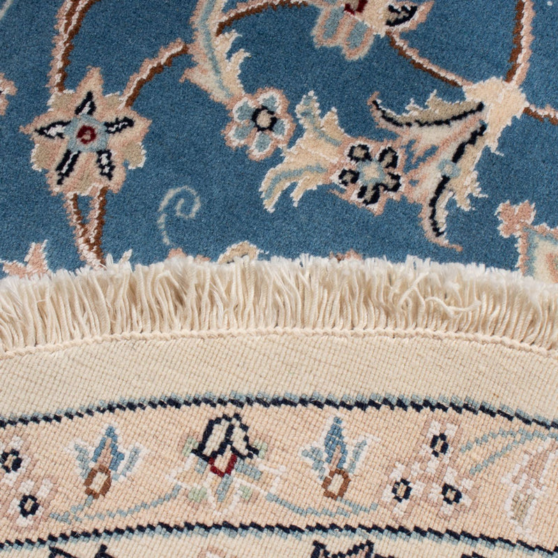 Tapete Persa - Nain - Premium ronda  - 157 x 150 cm - azul