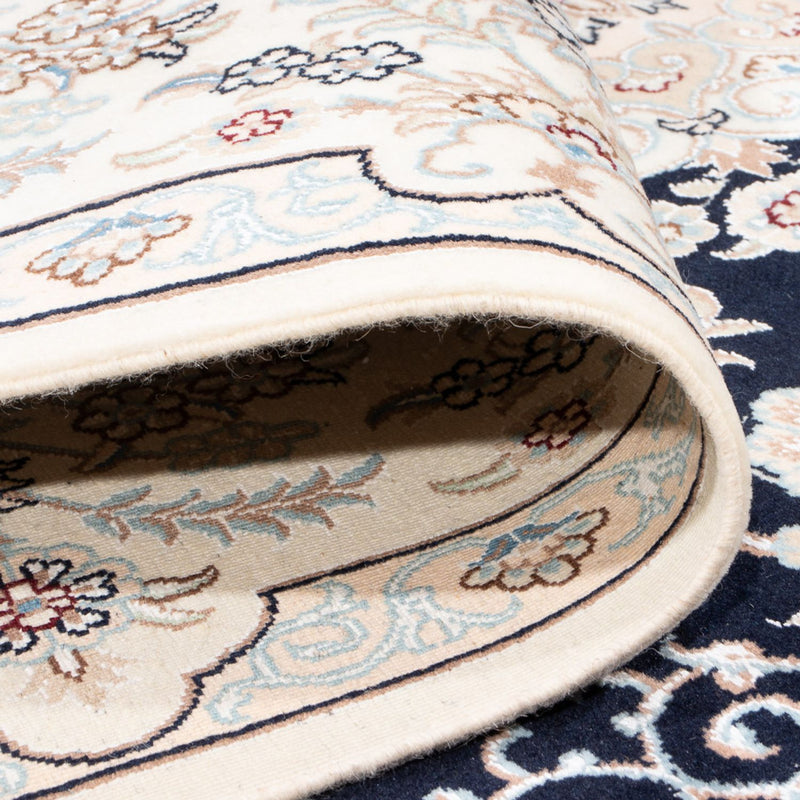 Tapete Persa - Nain - Premium - 294 x 196 cm - azul escuro