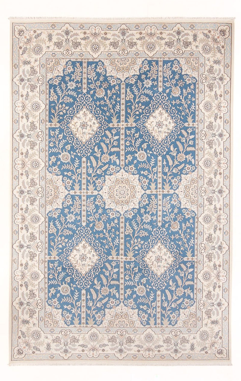 Tapete Persa - Nain - Premium - 295 x 197 cm - azul claro
