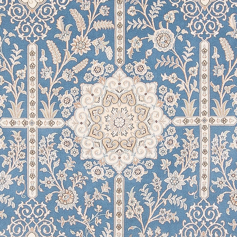 Tapete Persa - Nain - Premium - 295 x 197 cm - azul claro