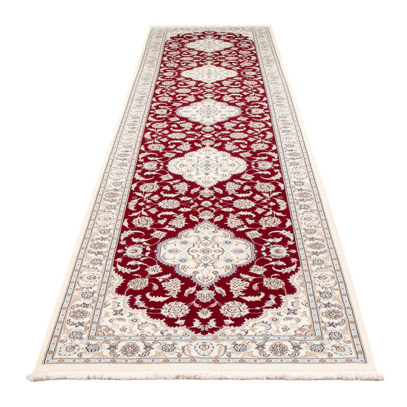 Corredor Tapete Persa - Nain - Premium - 393 x 90 cm - vermelho
