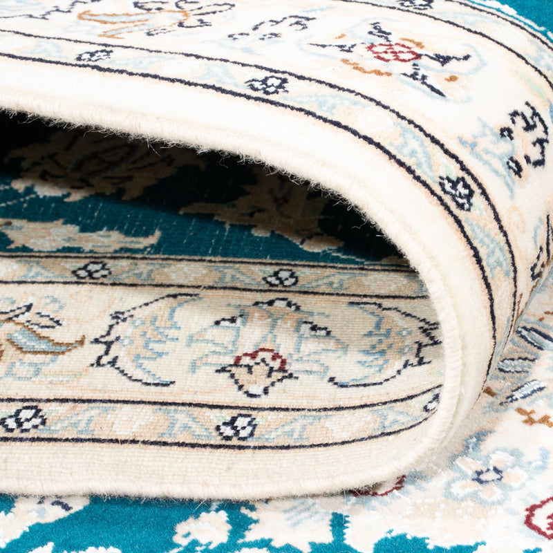Corredor Tapete Persa - Nain - Premium - 298 x 81 cm - azul escuro