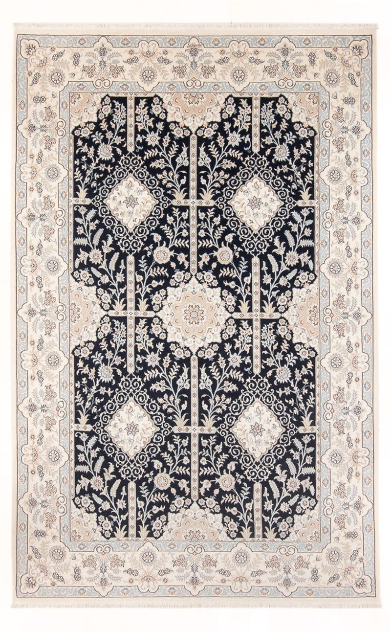 Tapete Persa - Nain - Premium - 302 x 199 cm - azul escuro