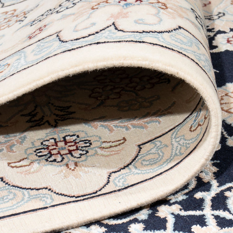 Tapete Persa - Nain - Premium - 302 x 199 cm - azul escuro