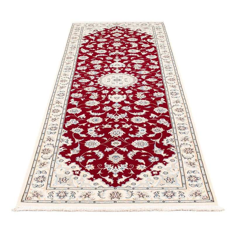 Corredor Tapete Persa - Nain - Premium - 254 x 82 cm - vermelho