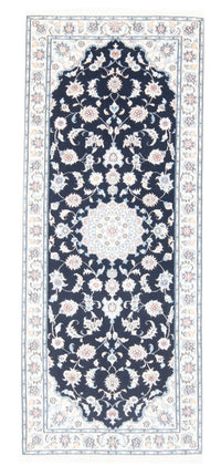 Corredor Tapete Persa - Nain - Royal - 194 x 82 cm - azul escuro – product image