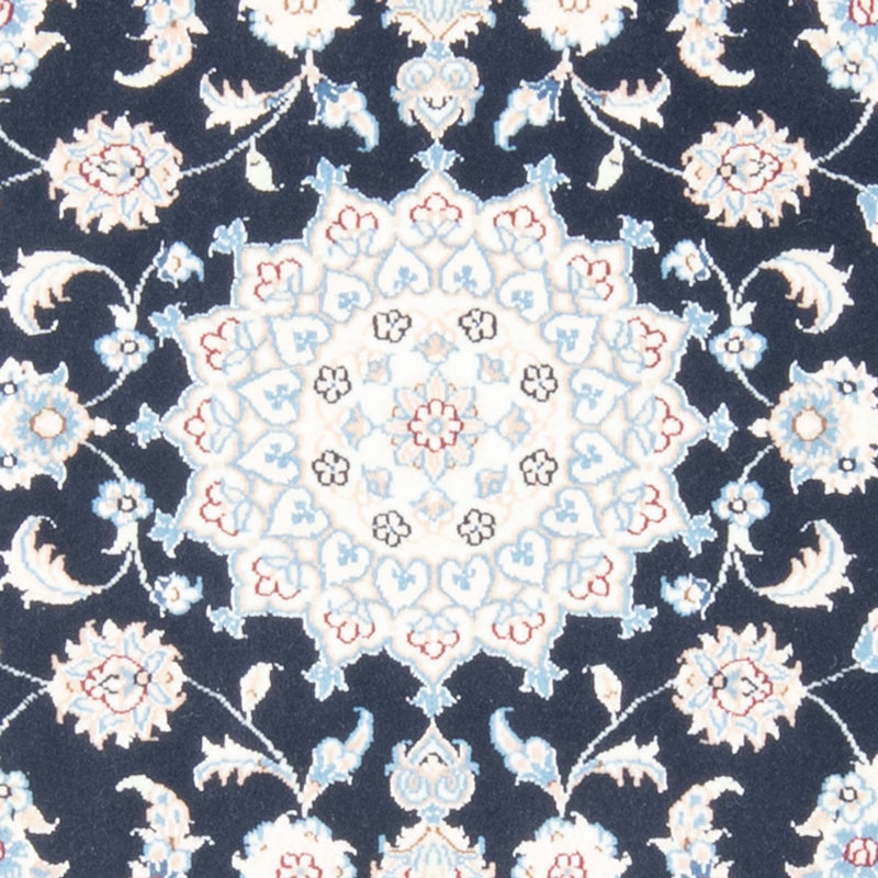 Corredor Tapete Persa - Nain - Royal - 194 x 82 cm - azul escuro