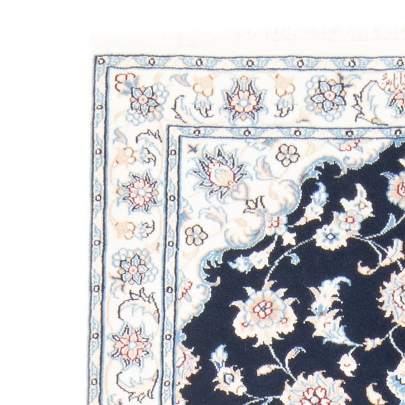 Corredor Tapete Persa - Nain - Royal - 194 x 82 cm - azul escuro