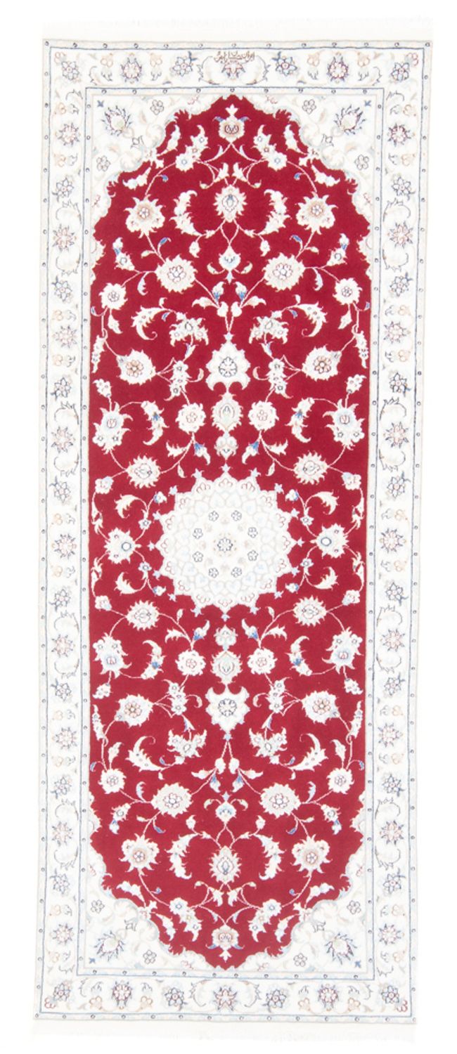 Corredor Tapete Persa - Nain - Royal - 202 x 80 cm - vermelho