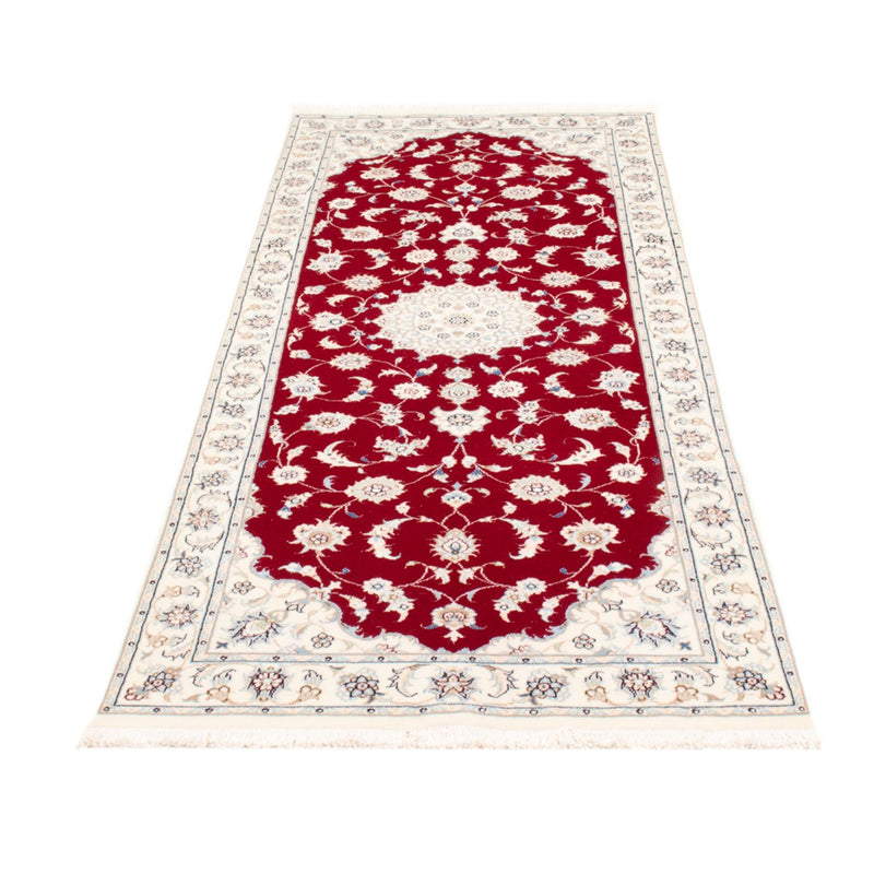 Corredor Tapete Persa - Nain - Royal - 202 x 80 cm - vermelho