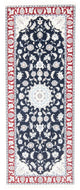 Corredor Tapete Persa - Nain - Royal - 203 x 81 cm - azul escuro