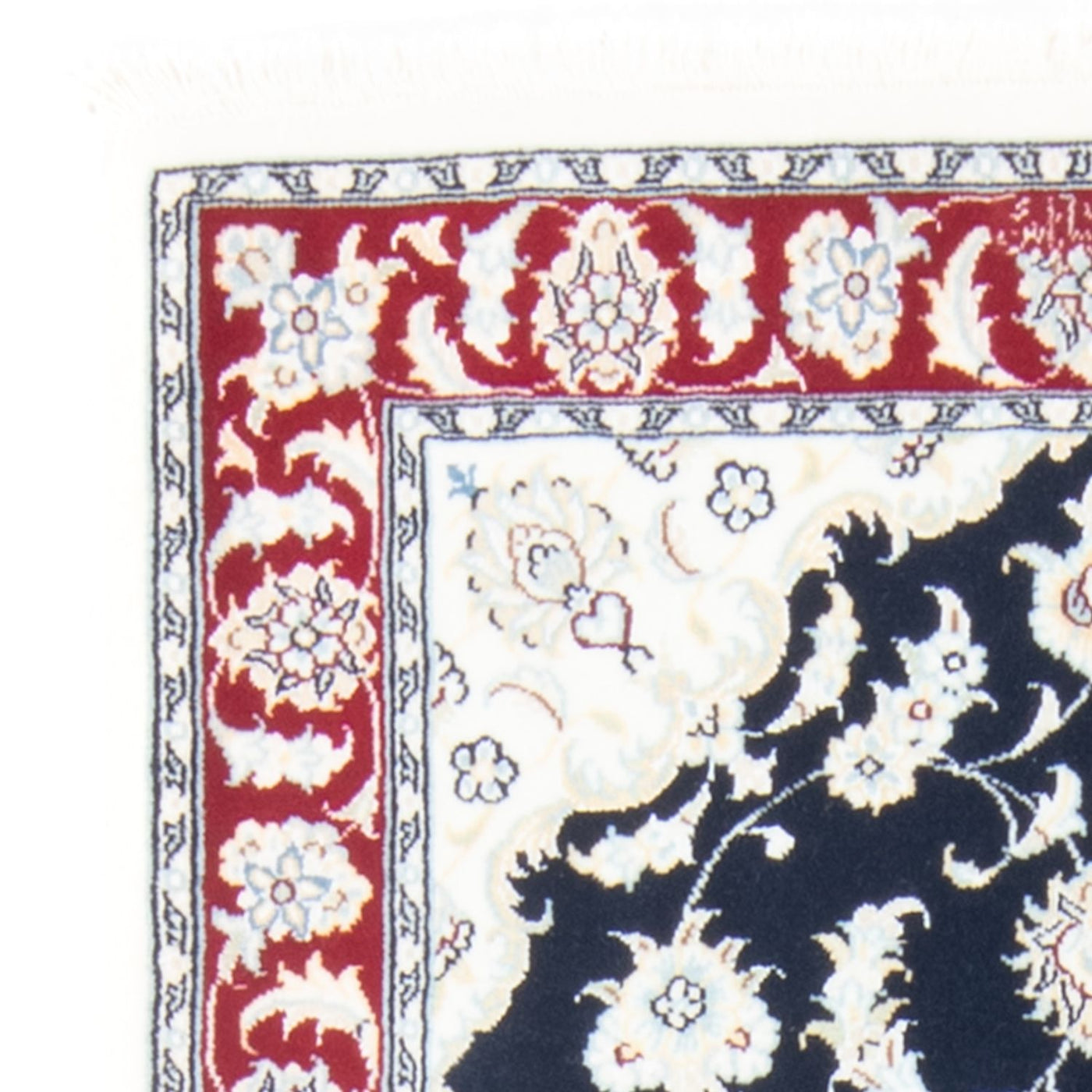 Corredor Tapete Persa - Nain - Royal - 203 x 81 cm - azul escuro