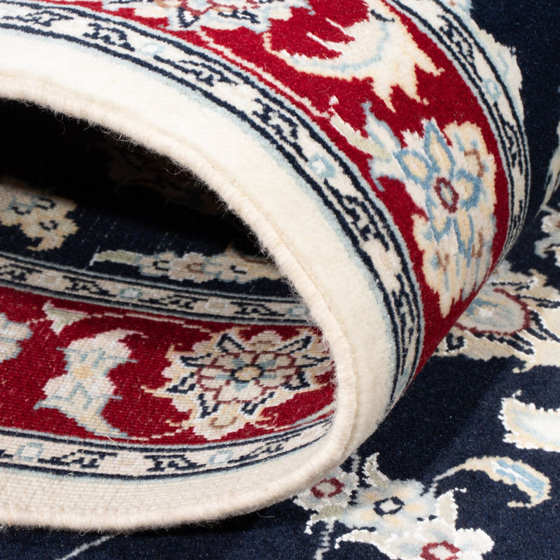 Corredor Tapete Persa - Nain - Royal - 203 x 81 cm - azul escuro
