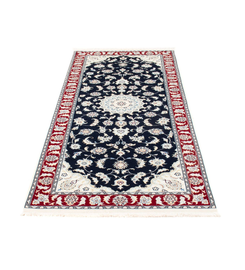 Corredor Tapete Persa - Nain - Royal - 203 x 81 cm - azul escuro