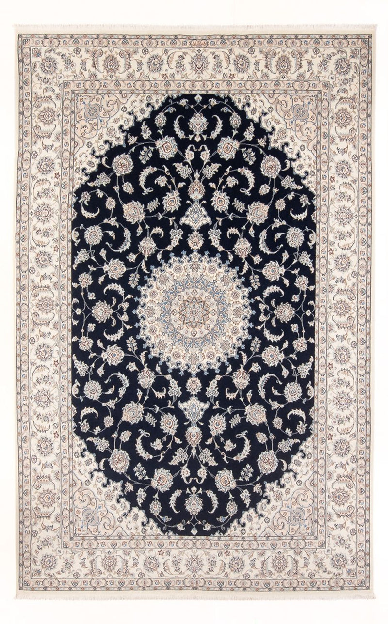 Tapete Persa - Nain - Premium - 296 x 196 cm - azul escuro