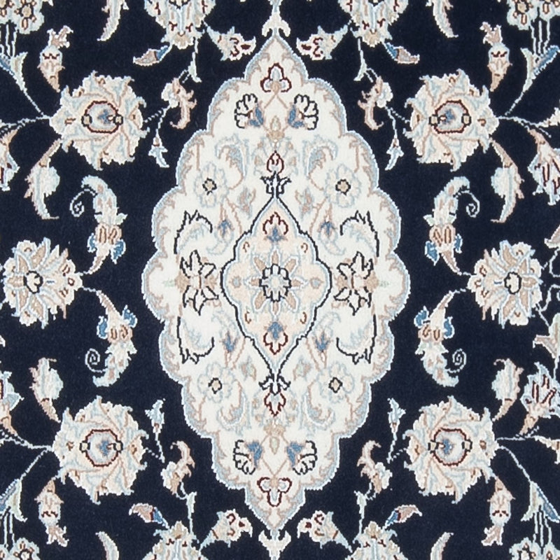 Corredor Tapete Persa - Nain - Premium - 339 x 86 cm - azul escuro