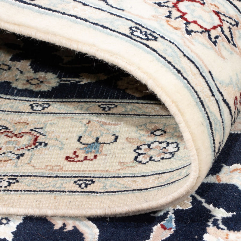 Corredor Tapete Persa - Nain - Premium - 339 x 86 cm - azul escuro