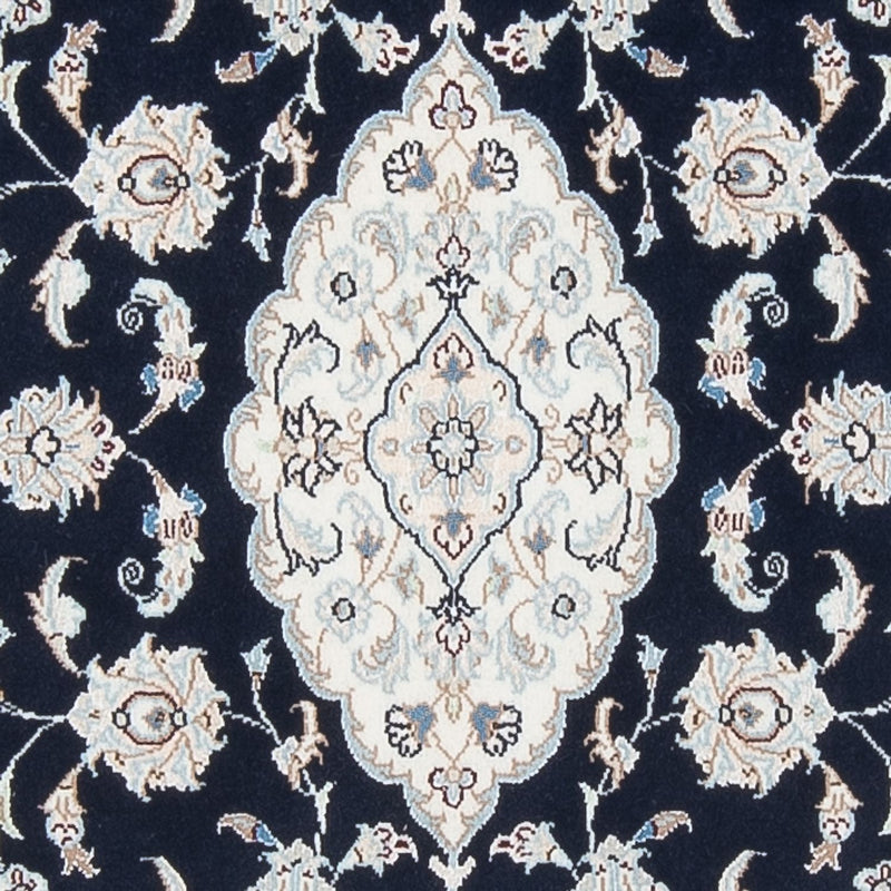 Corredor Tapete Persa - Nain - Premium - 340 x 85 cm - azul escuro