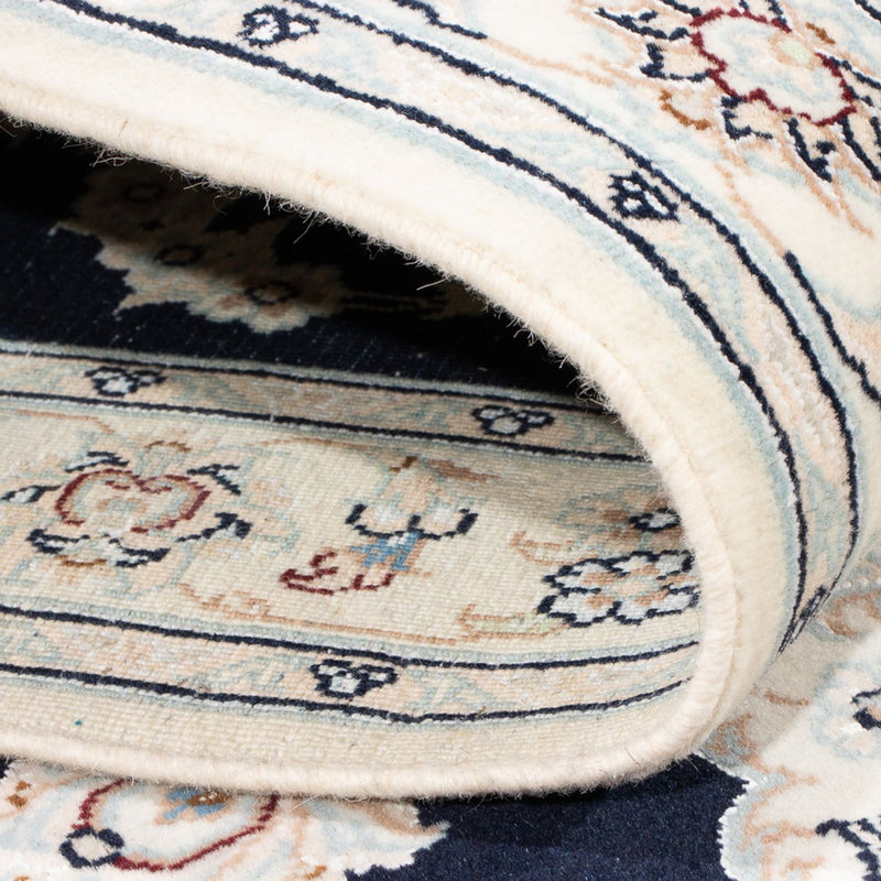 Corredor Tapete Persa - Nain - Premium - 340 x 85 cm - azul escuro