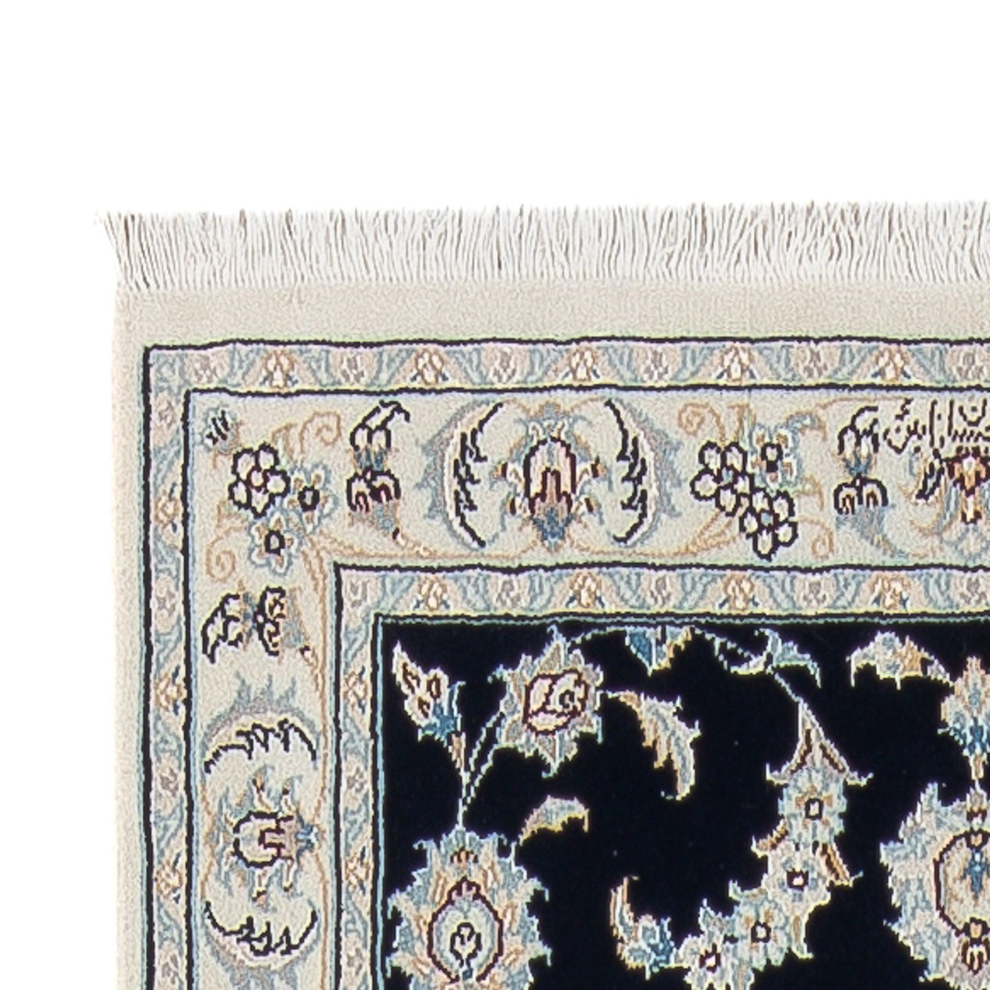 Corredor Tapete Persa - Nain - Premium - 304 x 81 cm - azul escuro