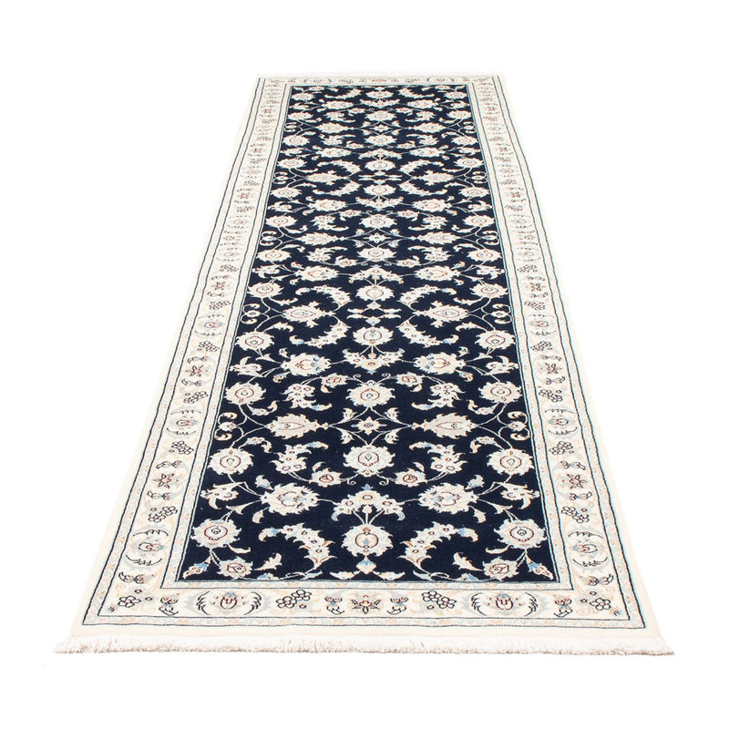 Corredor Tapete Persa - Nain - Premium - 304 x 81 cm - azul escuro