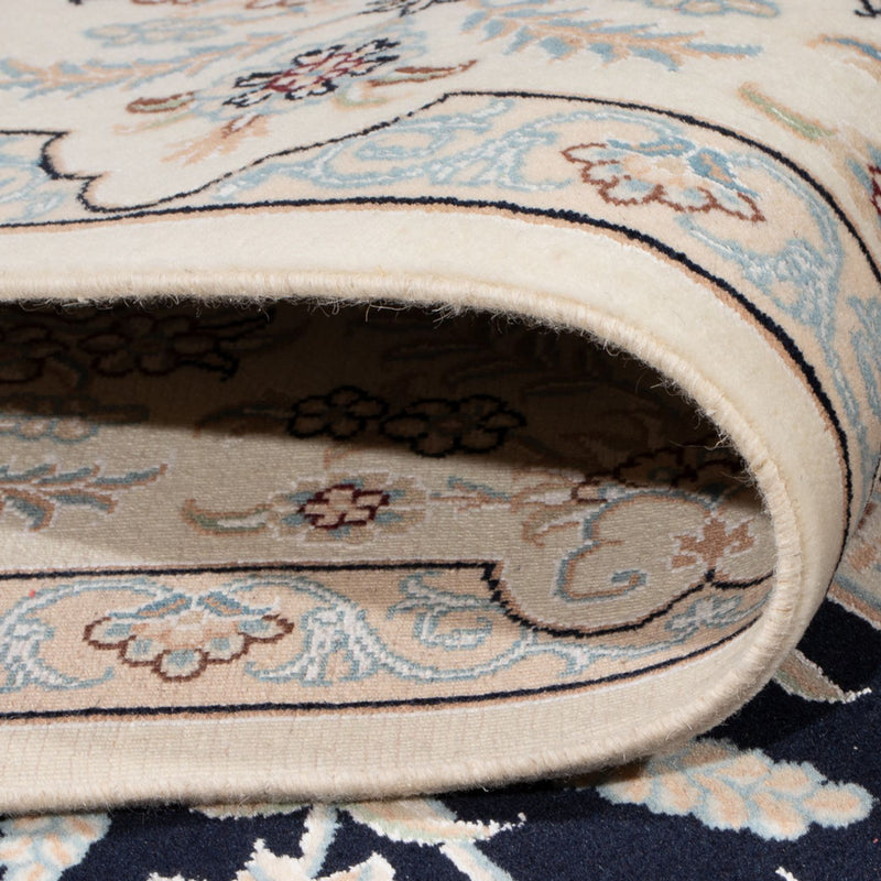 Tapete Persa - Nain - Premium - 304 x 197 cm - azul escuro