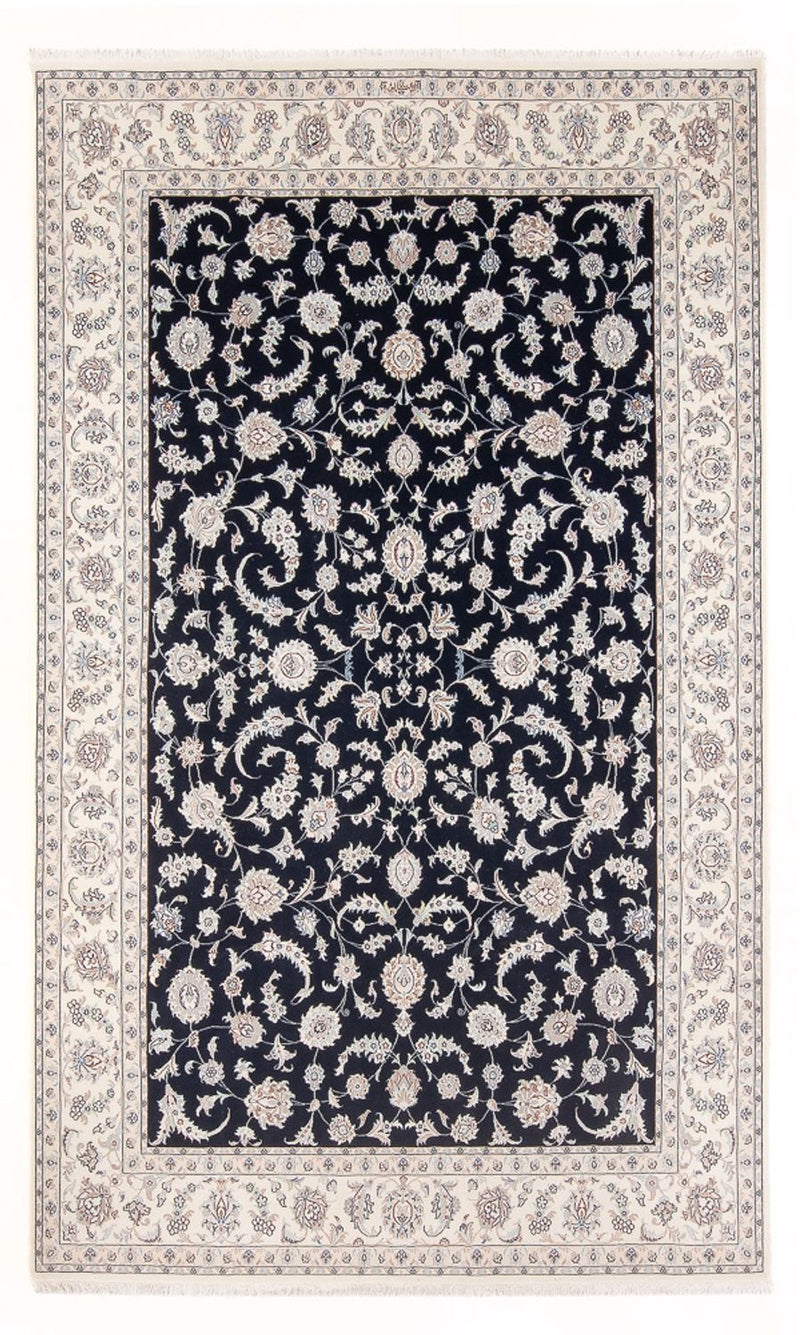 Tapete Persa - Nain - Premium - 297 x 198 cm - azul escuro