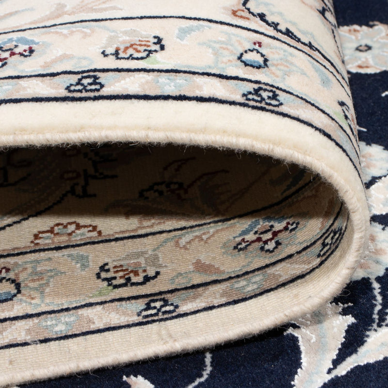 Tapete Persa - Nain - Premium - 297 x 198 cm - azul escuro