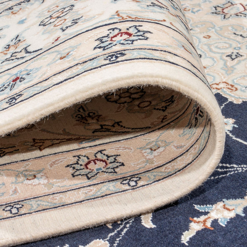 Tapete Persa - Nain - Premium - 344 x 245 cm - azul escuro