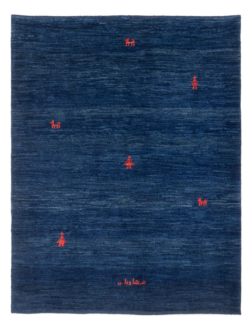 Tapete Gabbeh - Persa - 190 x 150 cm - azul escuro