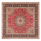 Tapete Persa - Tabriz - Royal praça  - 252 x 252 cm - vermelho