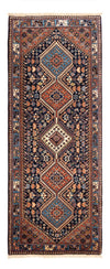 Yalameh Tapete 84x202cm - Tapete persa - Passadeira / Azul escuro / 84 x 202 cm Passadeira