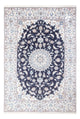 Tapete Persa - Nain - 295 x 203 cm - azul escuro