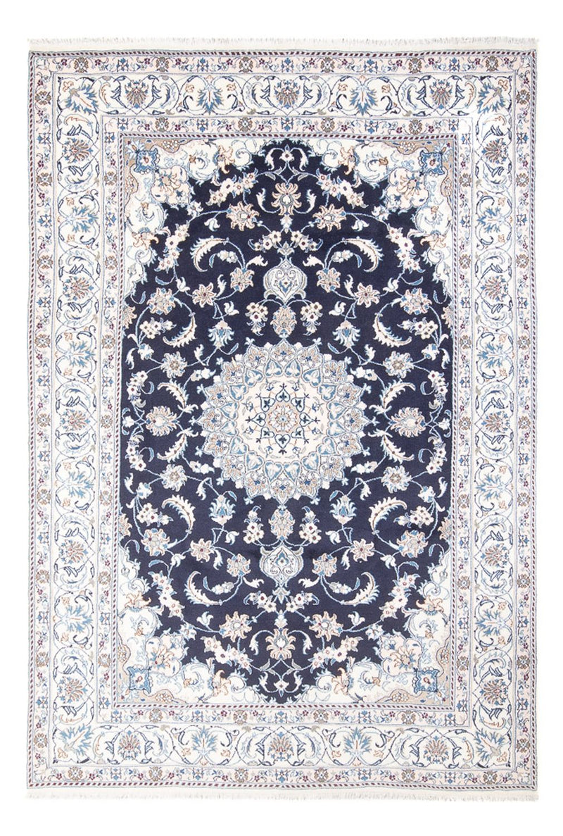 Tapete Persa - Nain - 295 x 203 cm - azul escuro