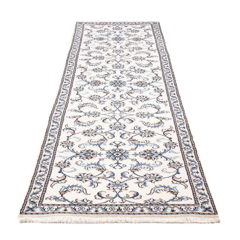 Corredor Tapete Persa - Nain - 292 x 76 cm - prata