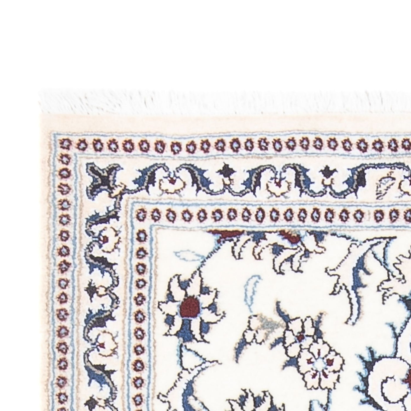 Corredor Tapete Persa - Nain - 192 x 88 cm - prata