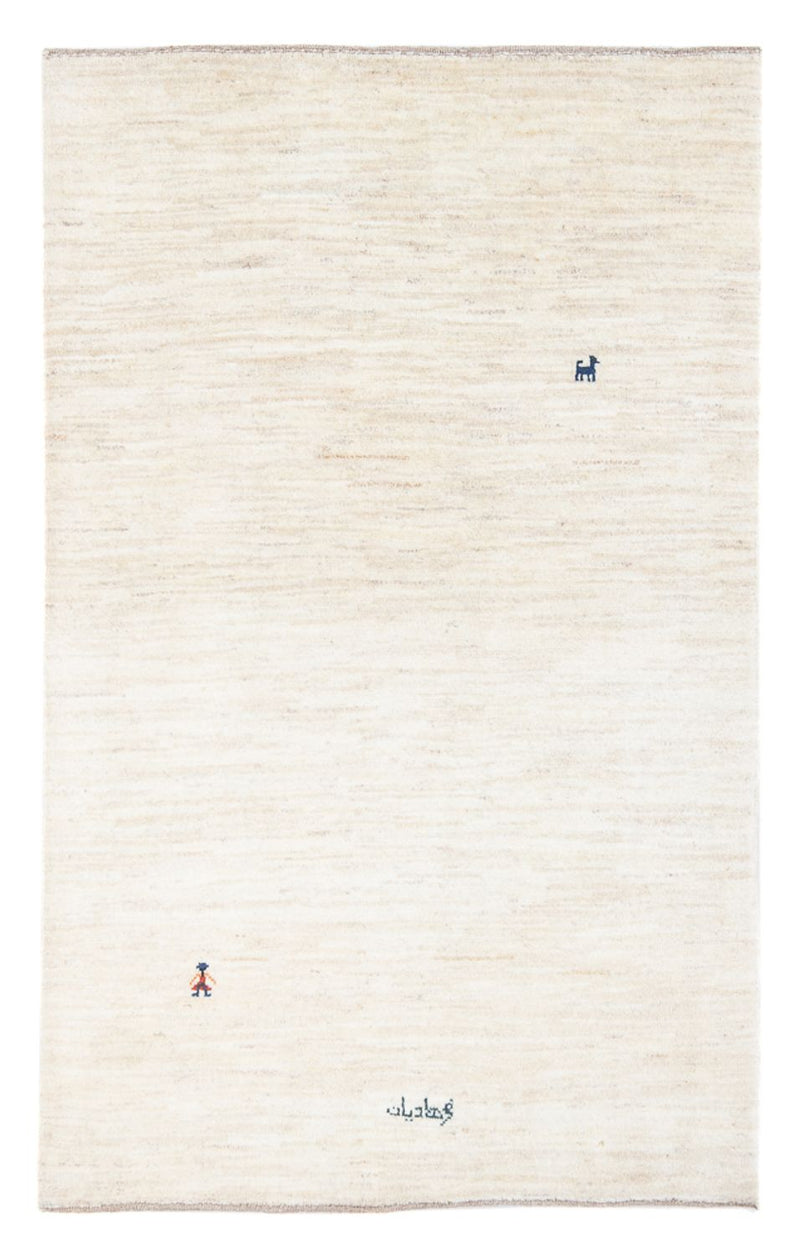 Tapete Gabbeh - Persa - 163 x 110 cm - cinzento claro