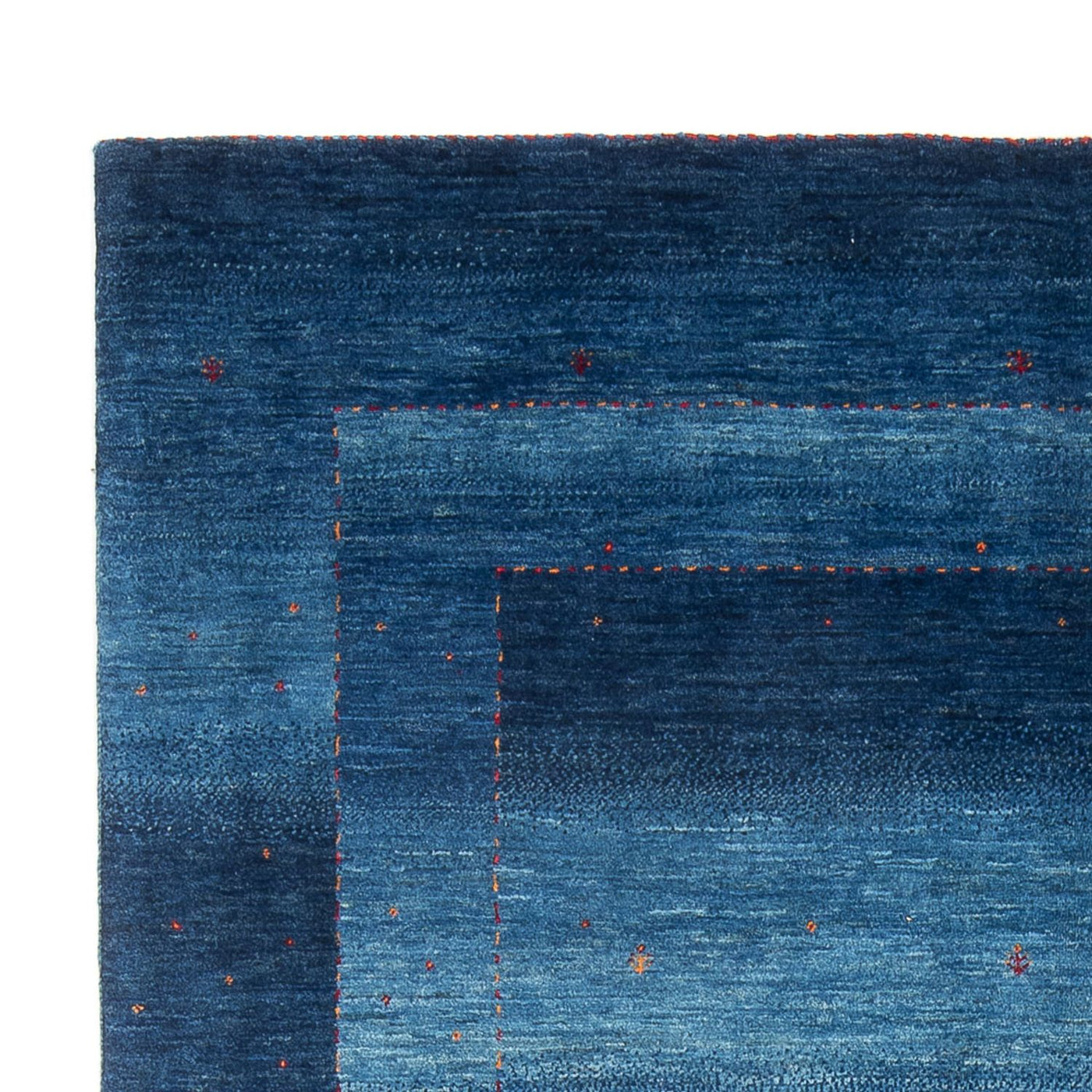 Tapete Gabbeh - Loribaft Persa - 252 x 173 cm - azul escuro