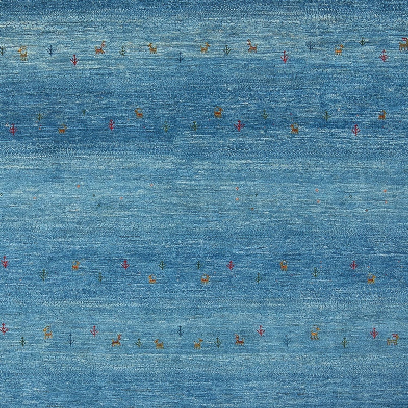 Tapete Gabbeh - Loribaft Persa - 300 x 214 cm - azul-mar