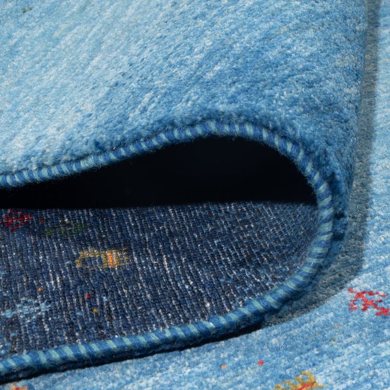 Tapete Gabbeh - Loribaft Persa - 300 x 214 cm - azul-mar