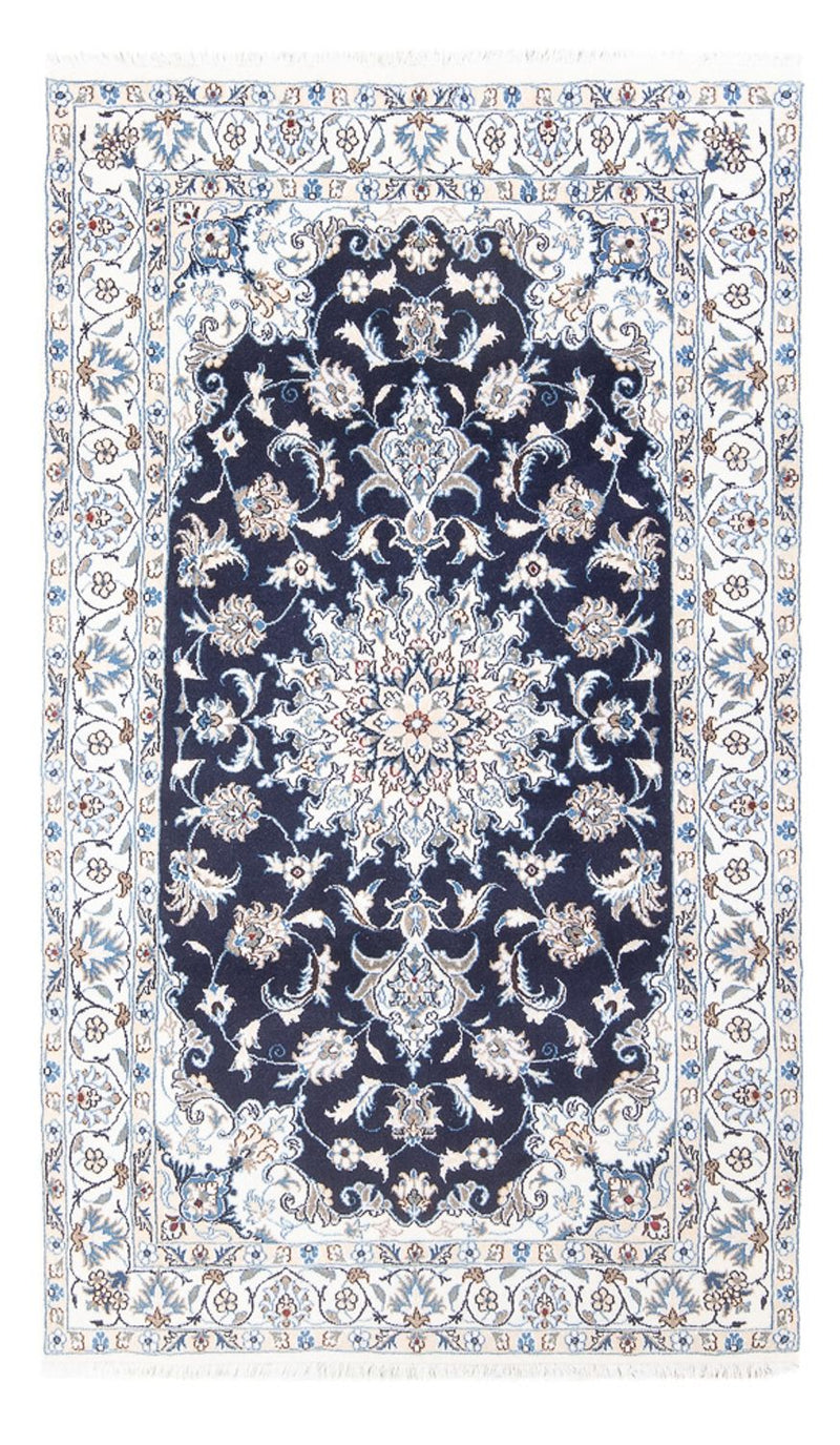 Tapete Persa - Nain - 200 x 120 cm - azul escuro
