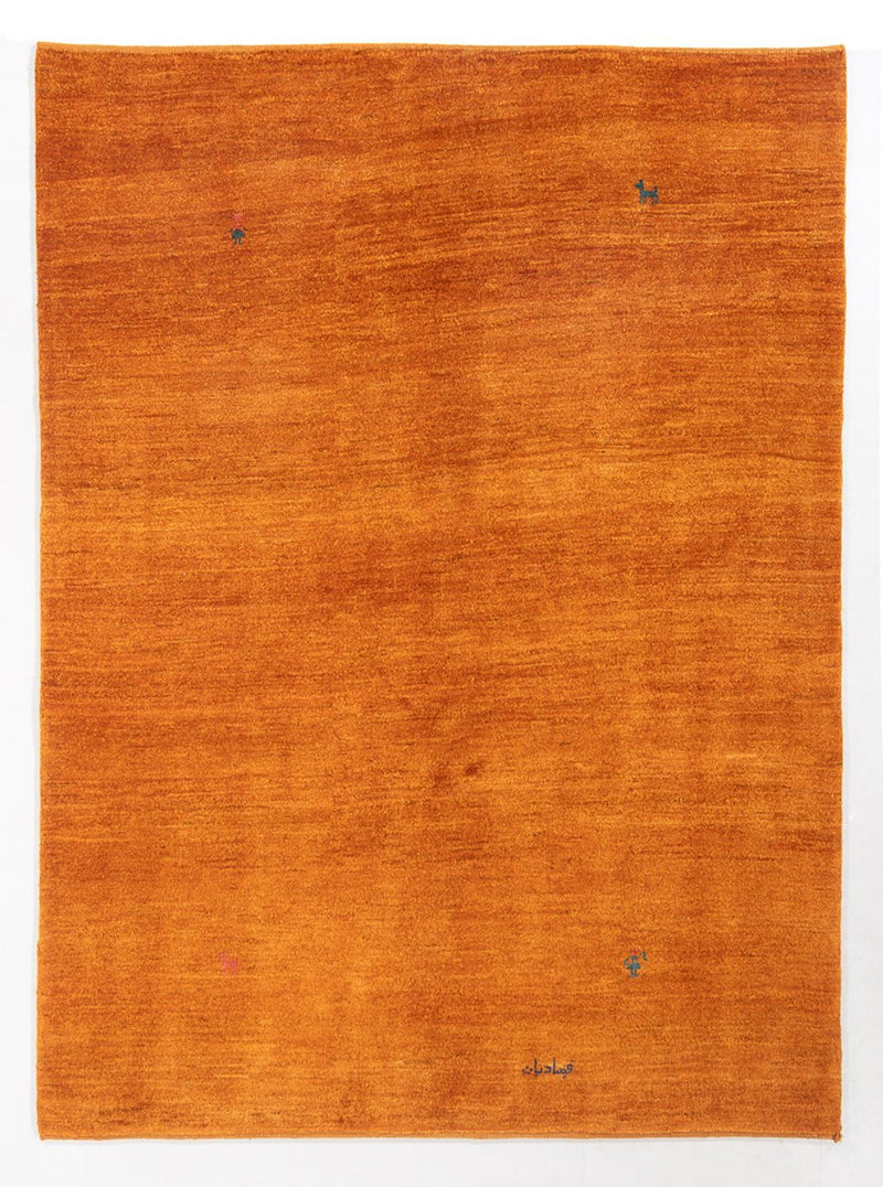 Tapete Gabbeh - Persa - 195 x 156 cm - laranja