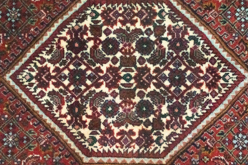 Corredor Tapete Persa - Bijar - 185 x 64 cm - vermelho